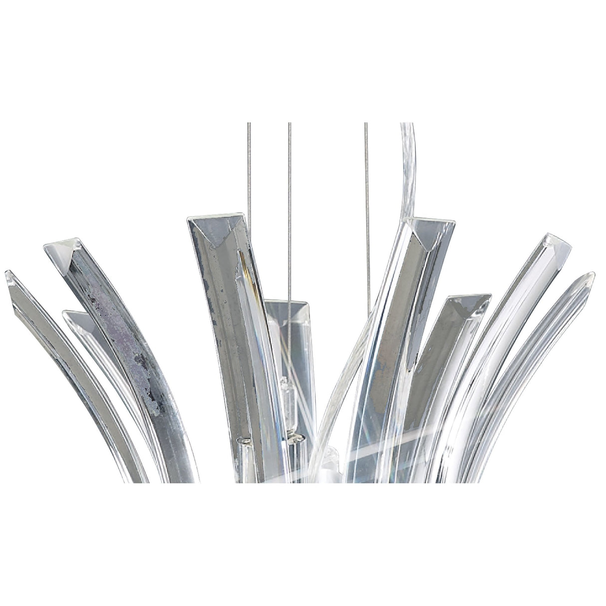 Sinclair Pendant: Modern 4-Light Chrome Chandelier with Crystal Elegance