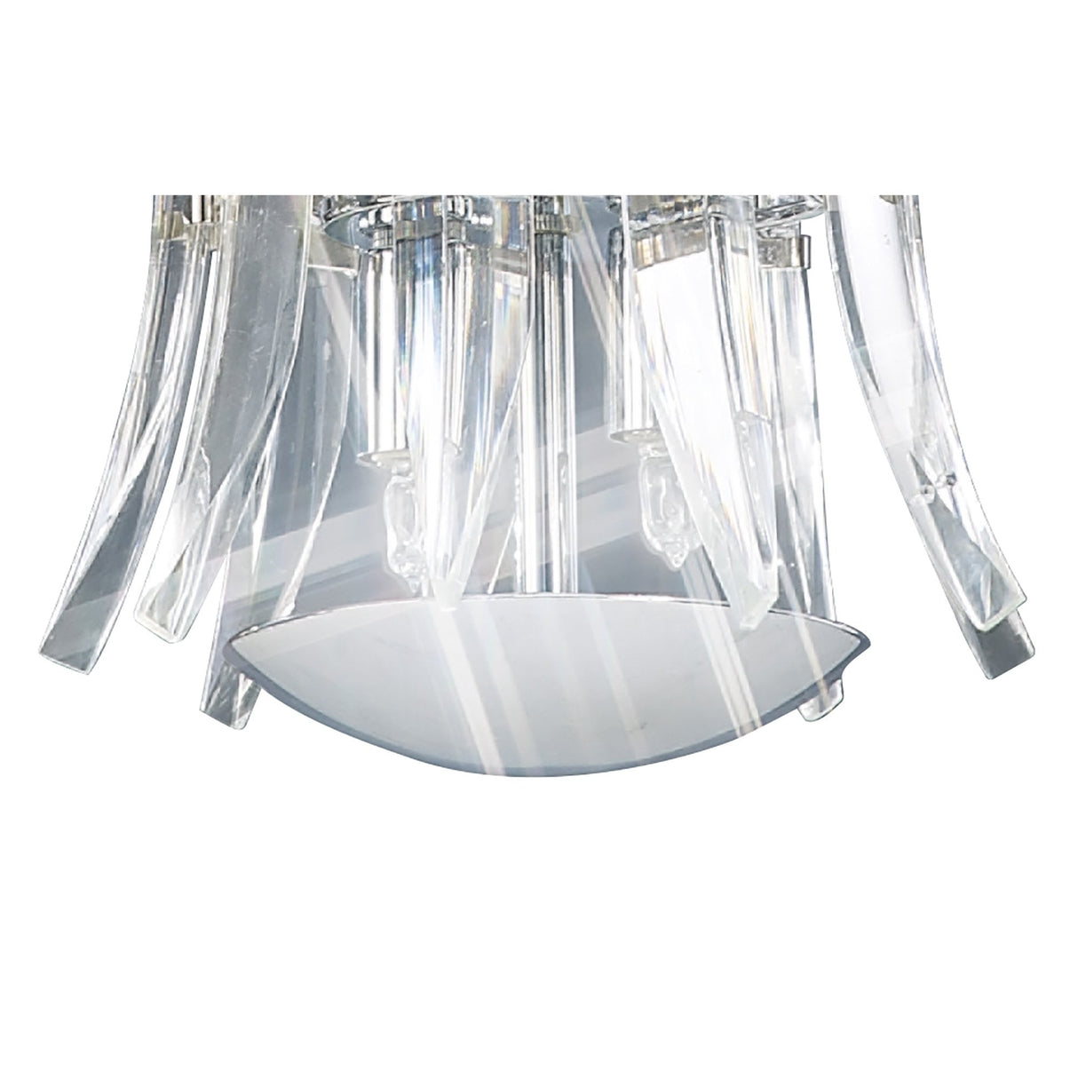 Sinclair Pendant: Modern 4-Light Chrome Chandelier with Crystal Elegance