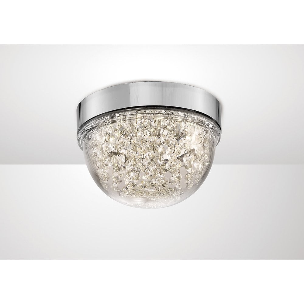 Harper Crystal-Illuminated Chrome Ceiling Light 6W 500lm LED 4000K