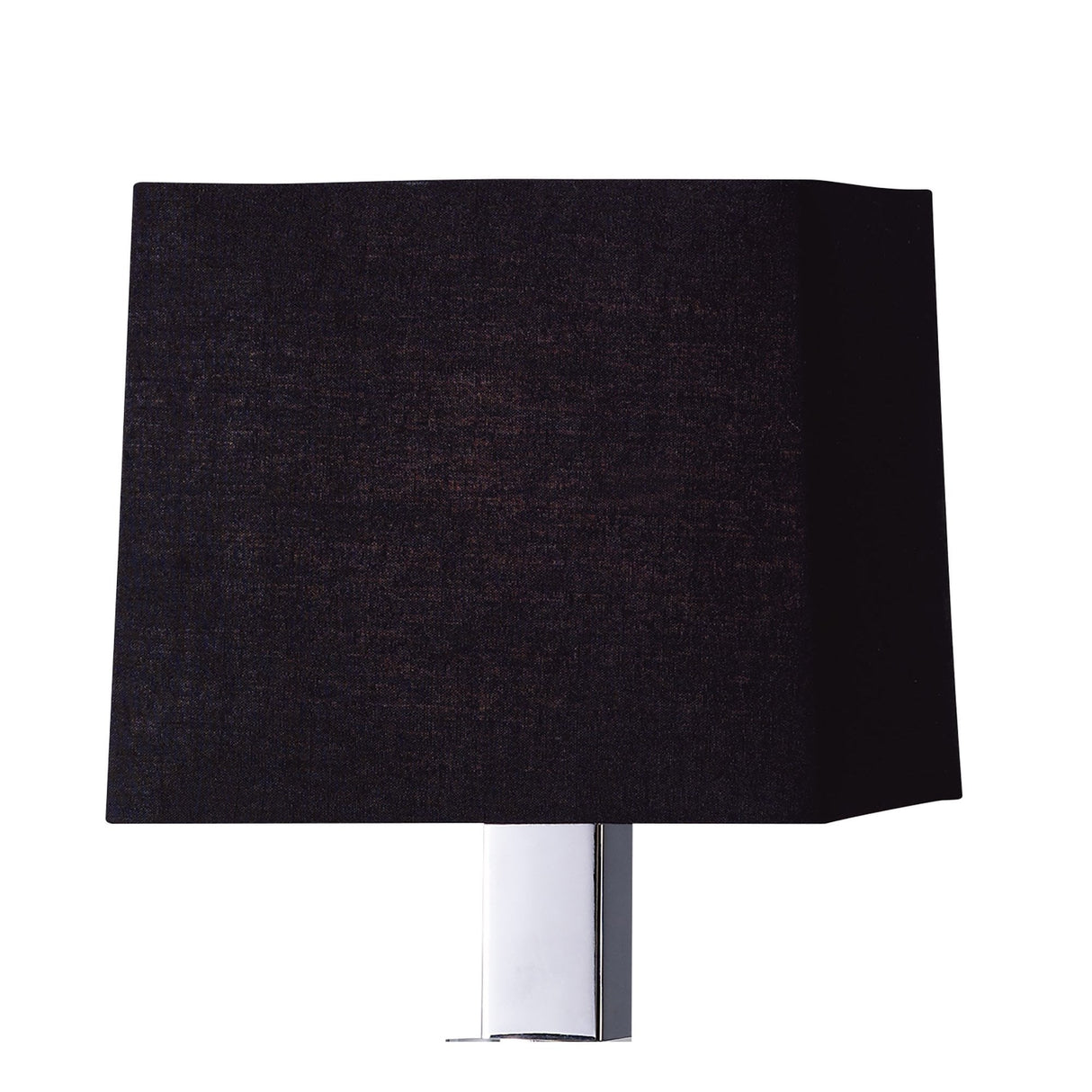 Akira Polished Chrome Table Lamp with Black Square Shade, E14 1-Light