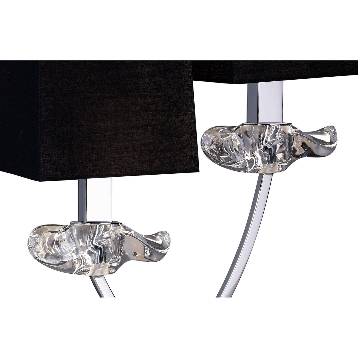 Dual Elegance Table Lamp - Chrome & Black Shade Design