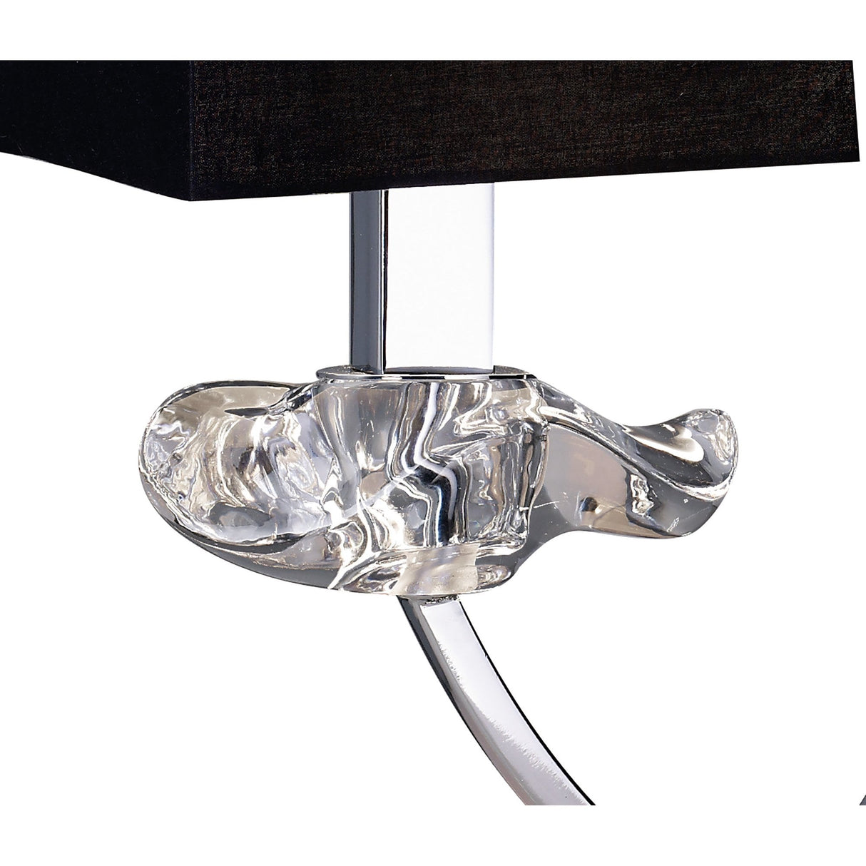 Dual Elegance Table Lamp - Chrome & Black Shade Design