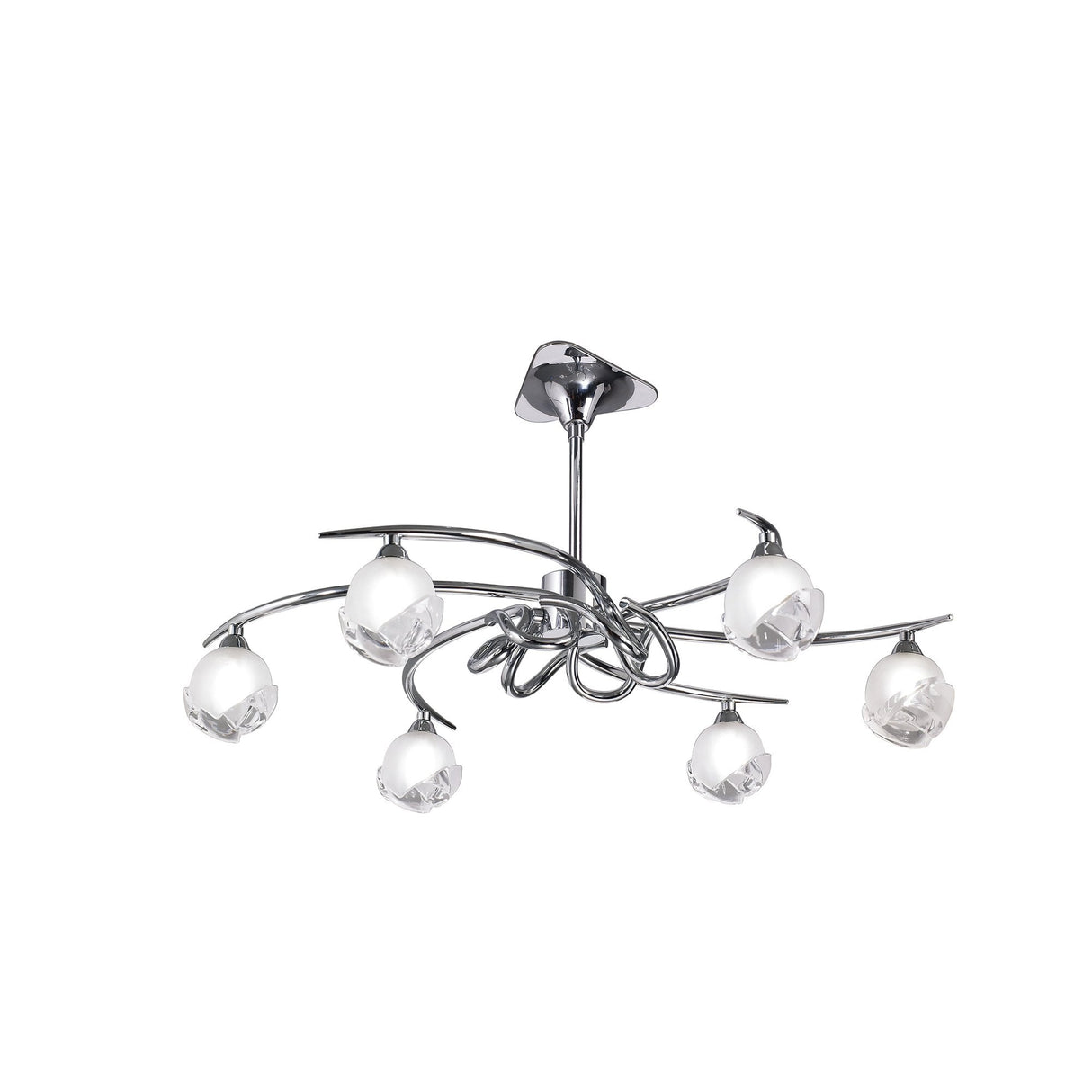 Fragma Telescopic 6-Light G9 Convertible Semi-Flush Fixture in Polished Chrome