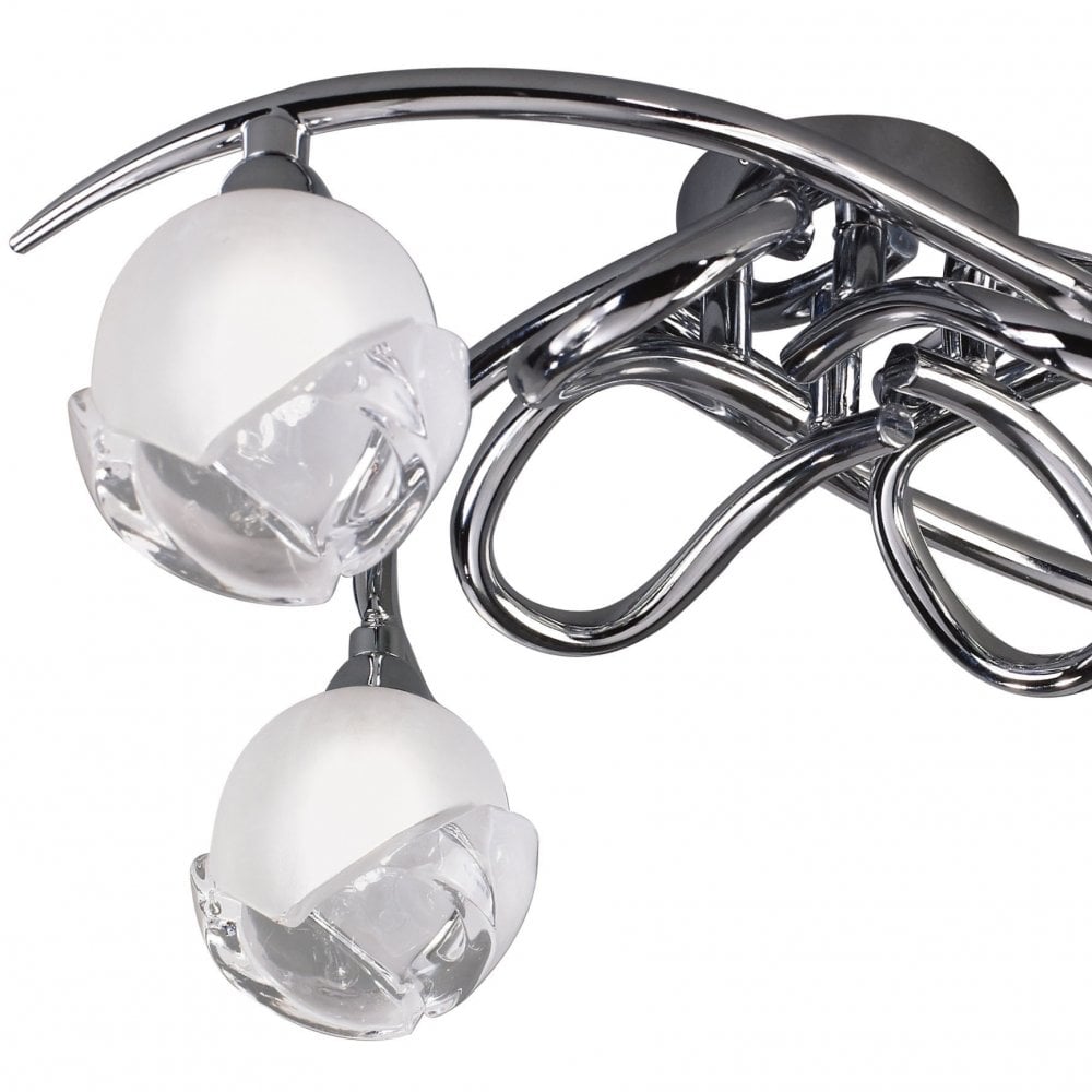 Fragma Artistic 4-Light Ceiling Fixture in Polished Chrome
