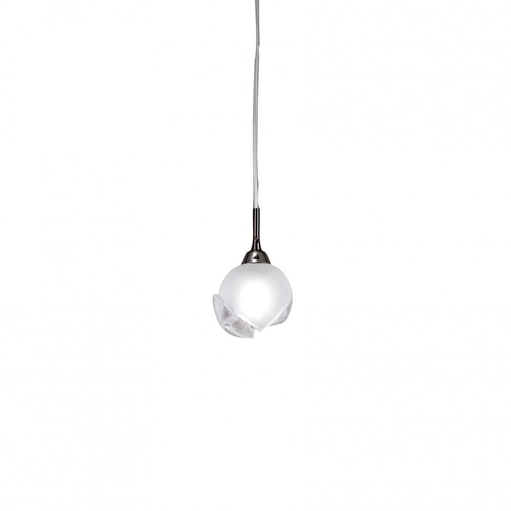 Fragma Luminary Pendant Light in Black Chrome, by Santiago Sevillano Sebastia