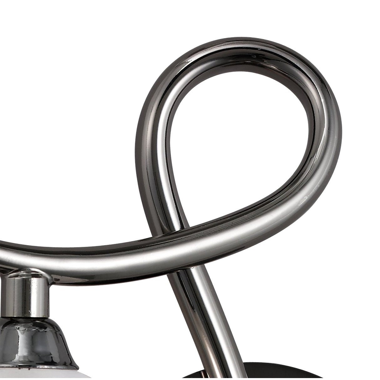 Sleek Black Chrome Fragma Wall Lamp with Frosted Glass Sphere