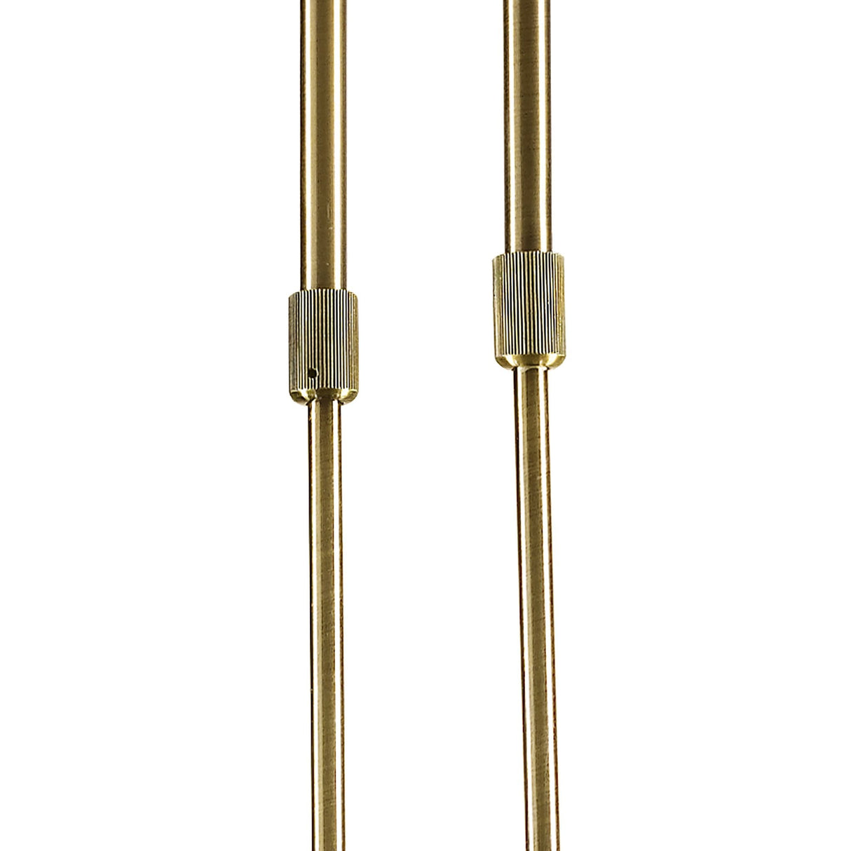 Kromo Antique Brass Telescopic Light Fixture with Clear Crystal Accents