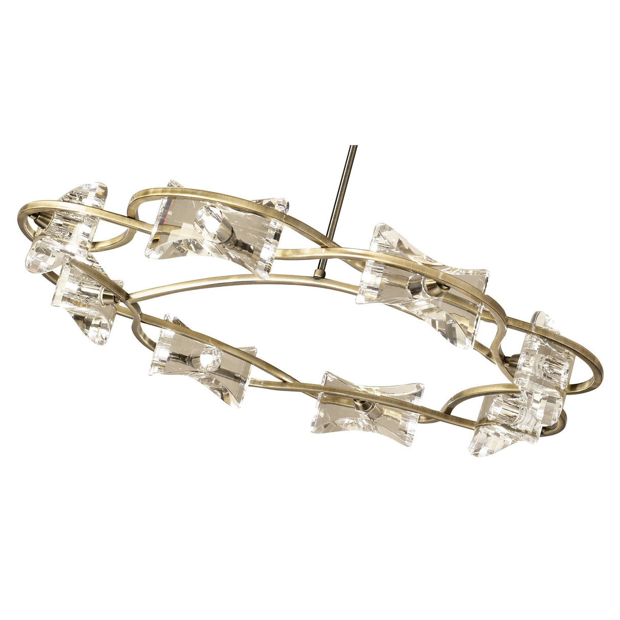 Kromo Antique Brass 8-Light G9 Round Chandelier