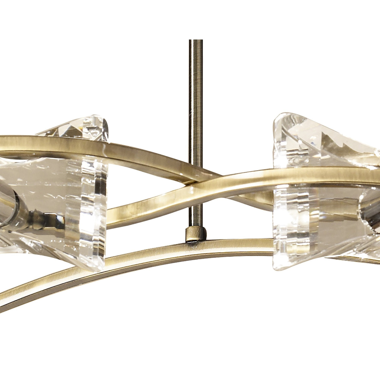 Kromo Antique Brass 8-Light G9 Round Chandelier