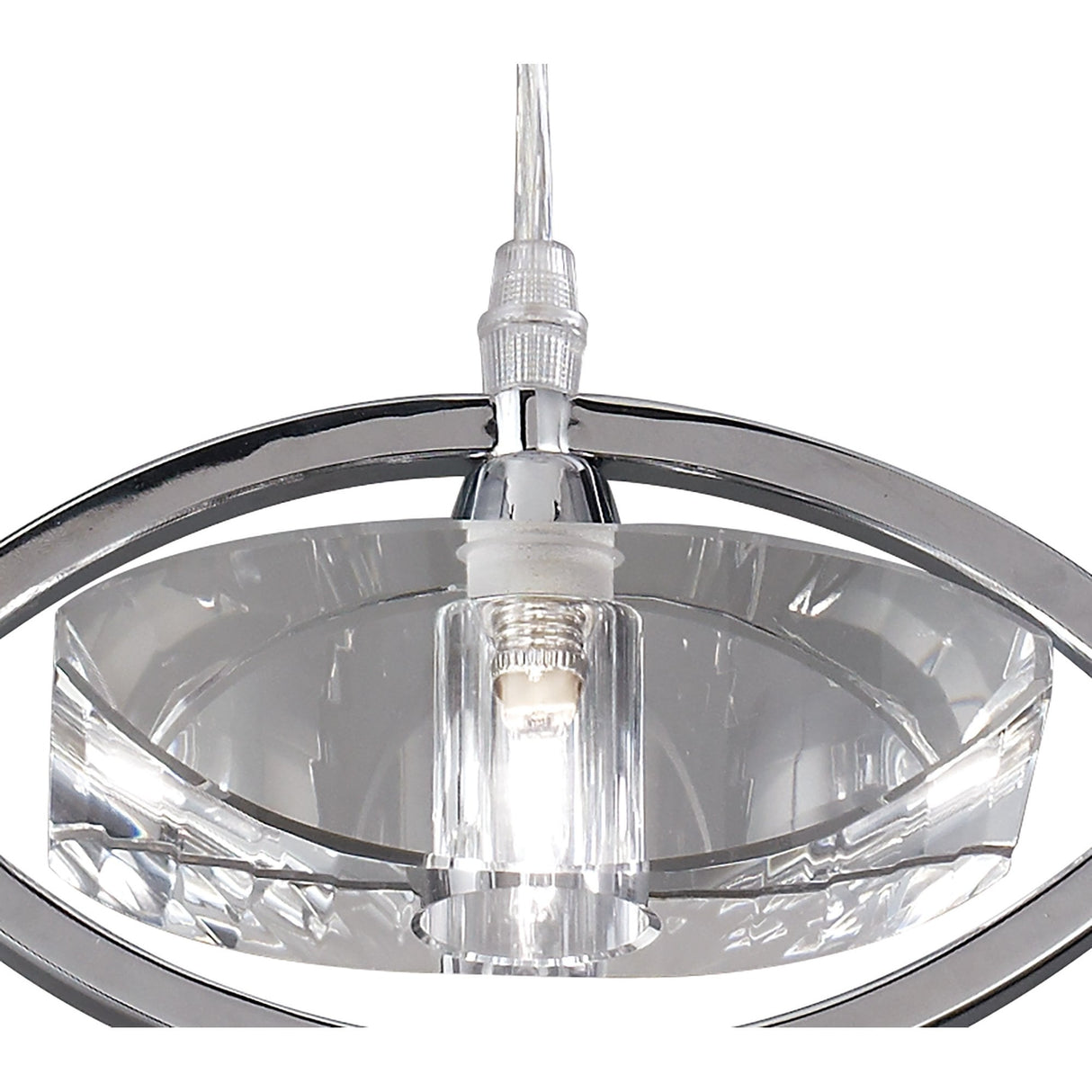 Elegant Kromo Single Light Pendant in Polished Chrome
