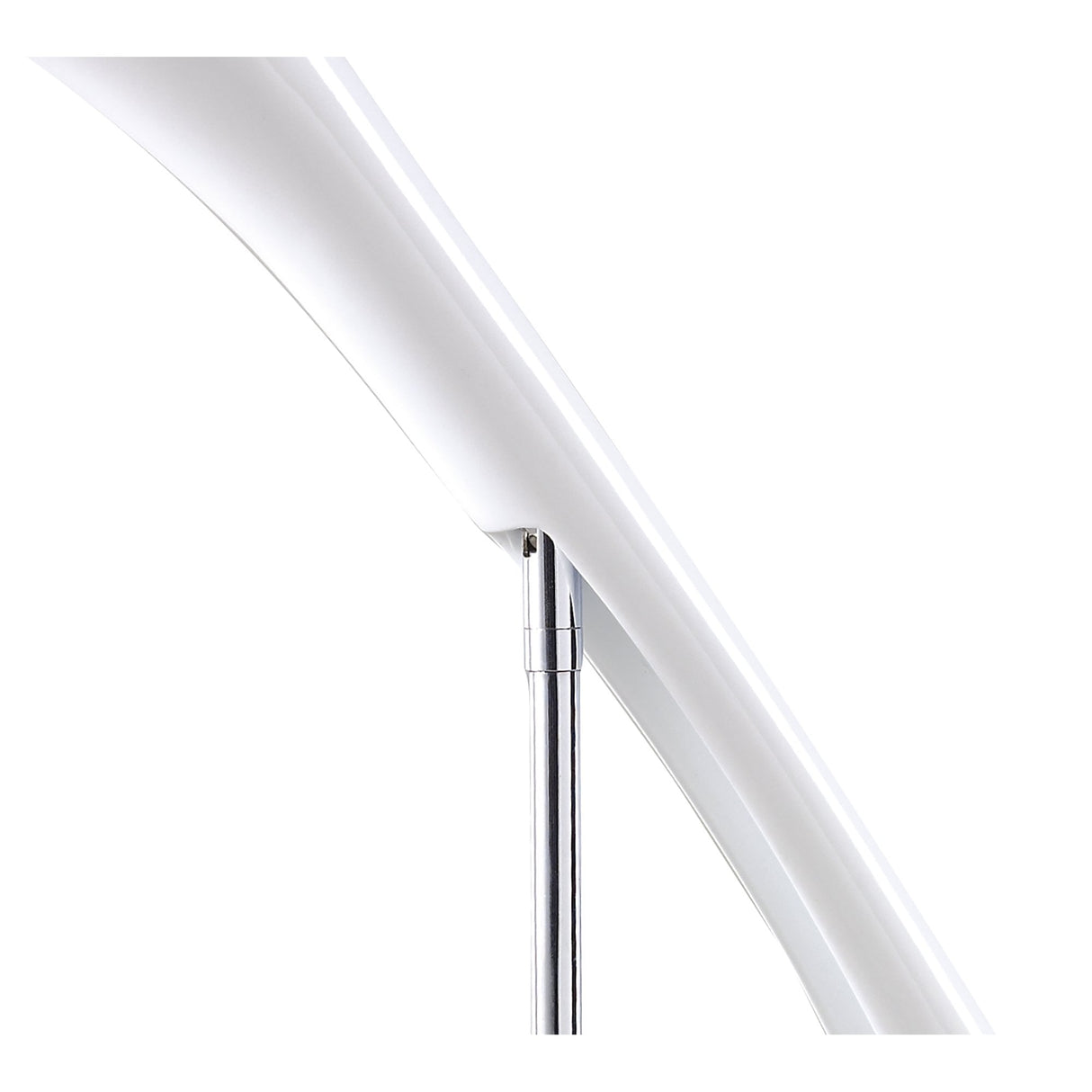 Contemporary Pop Table Lamp with Gloss White and Polished Chrome Finish