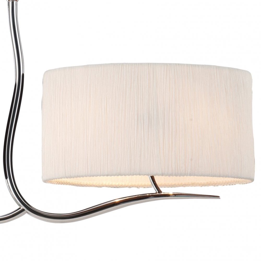 Eve 4-Light Chrome Pendant with Elegant White Oval Shades
