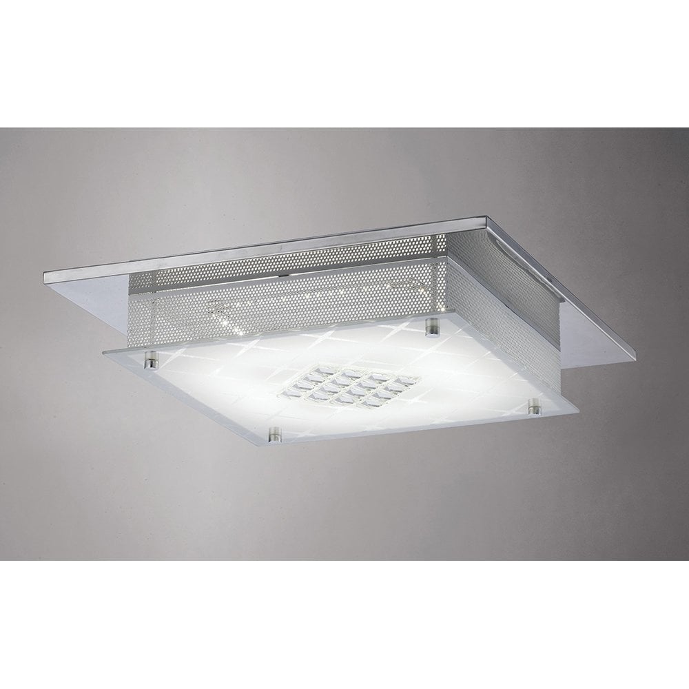 Ines Ceiling Light - 75W LED Crystal Elegance in Polished Chrome