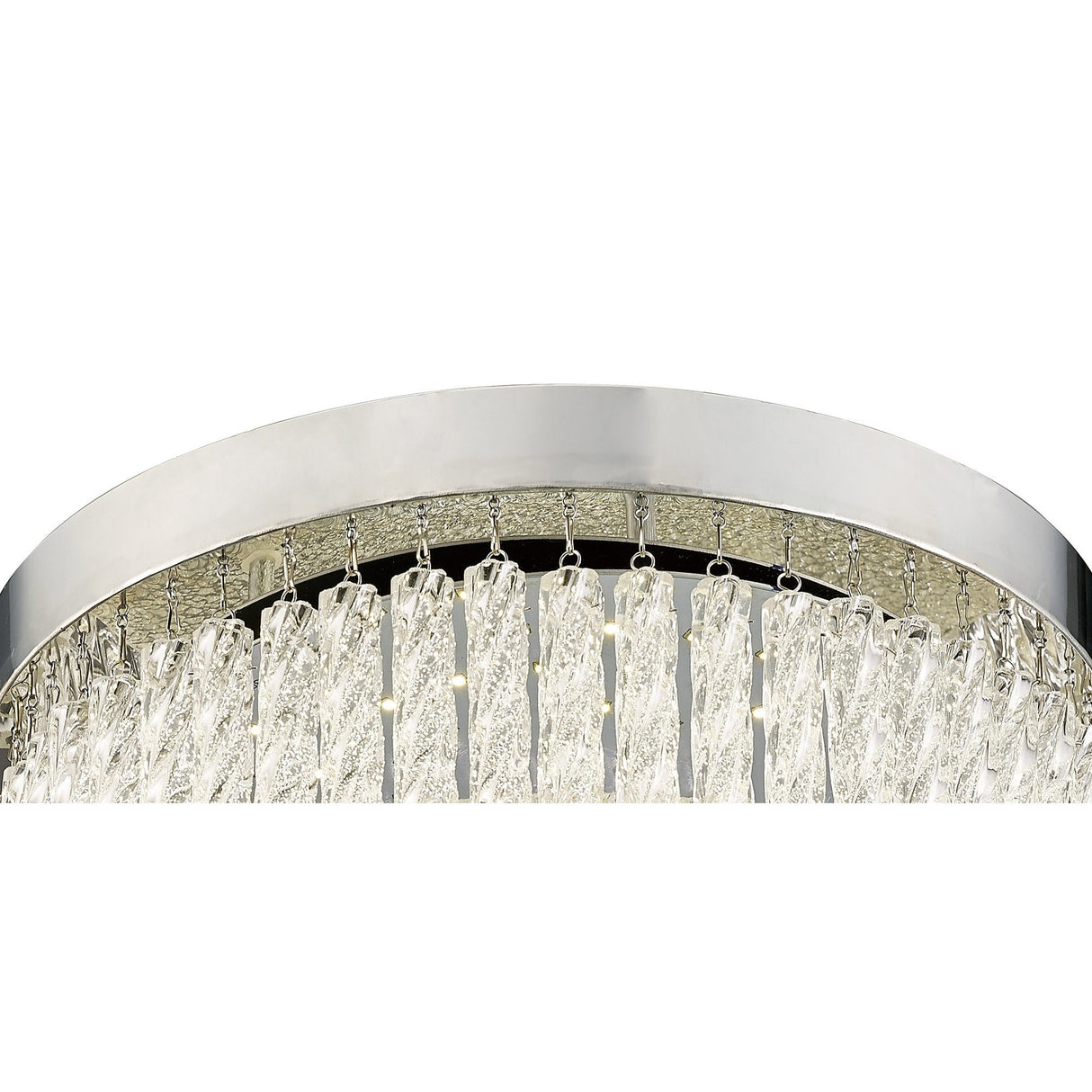 Aiden Crystal-Accent Round Ceiling Light 18W LED 4200K Polished Chrome