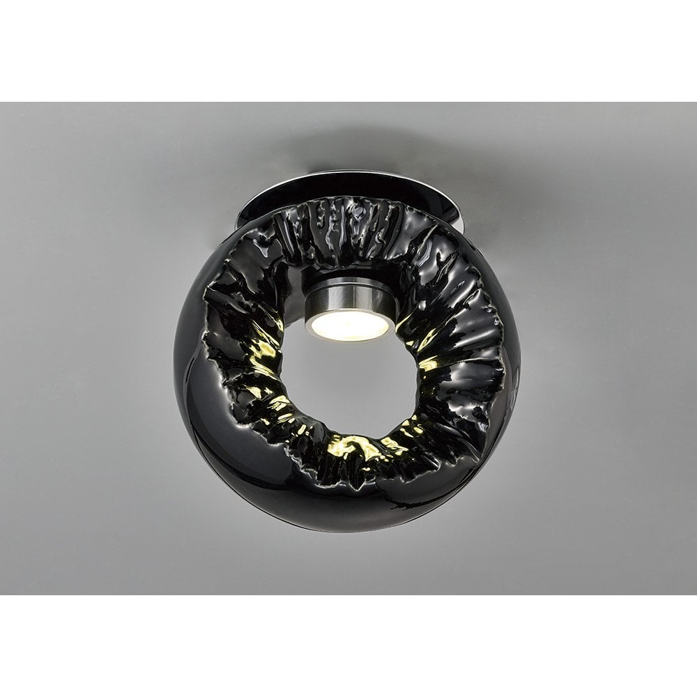 Salvio Modern Elegance LED Ceiling Sculpture in Chrome & Black