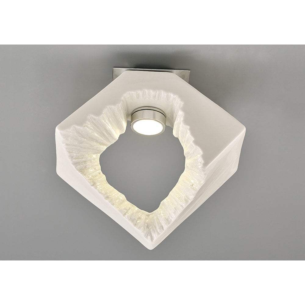 Salvio Modern Ceiling LED Sculpture in Chrome/White