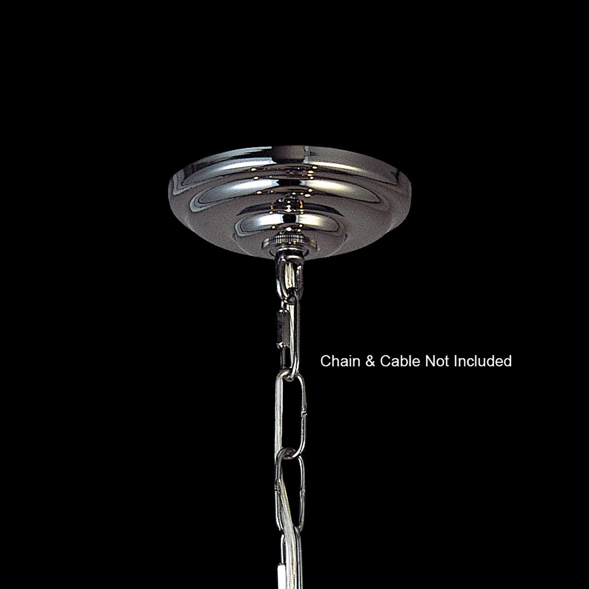 Elegantly Designed Black Chrome Ceiling Plate and Bracket