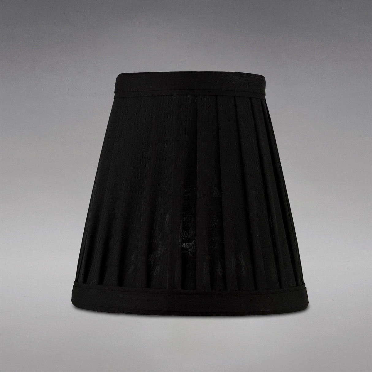 Black Organza Patterned Shade with Chrome Lining - 80/130mm x 130mm