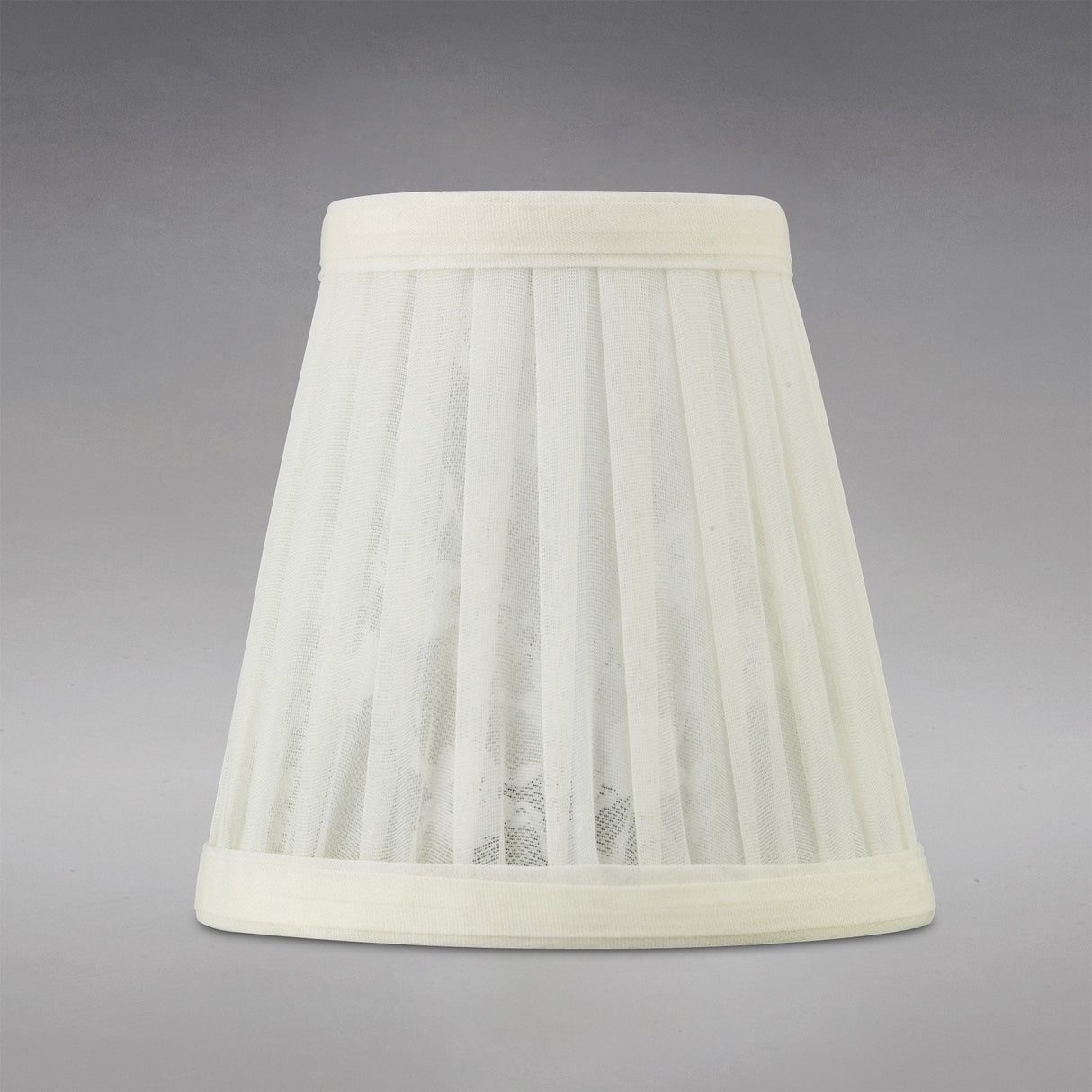 Elegant Cream Organza Patterned Lampshade - 80/130mm Diameter x 130mm Height