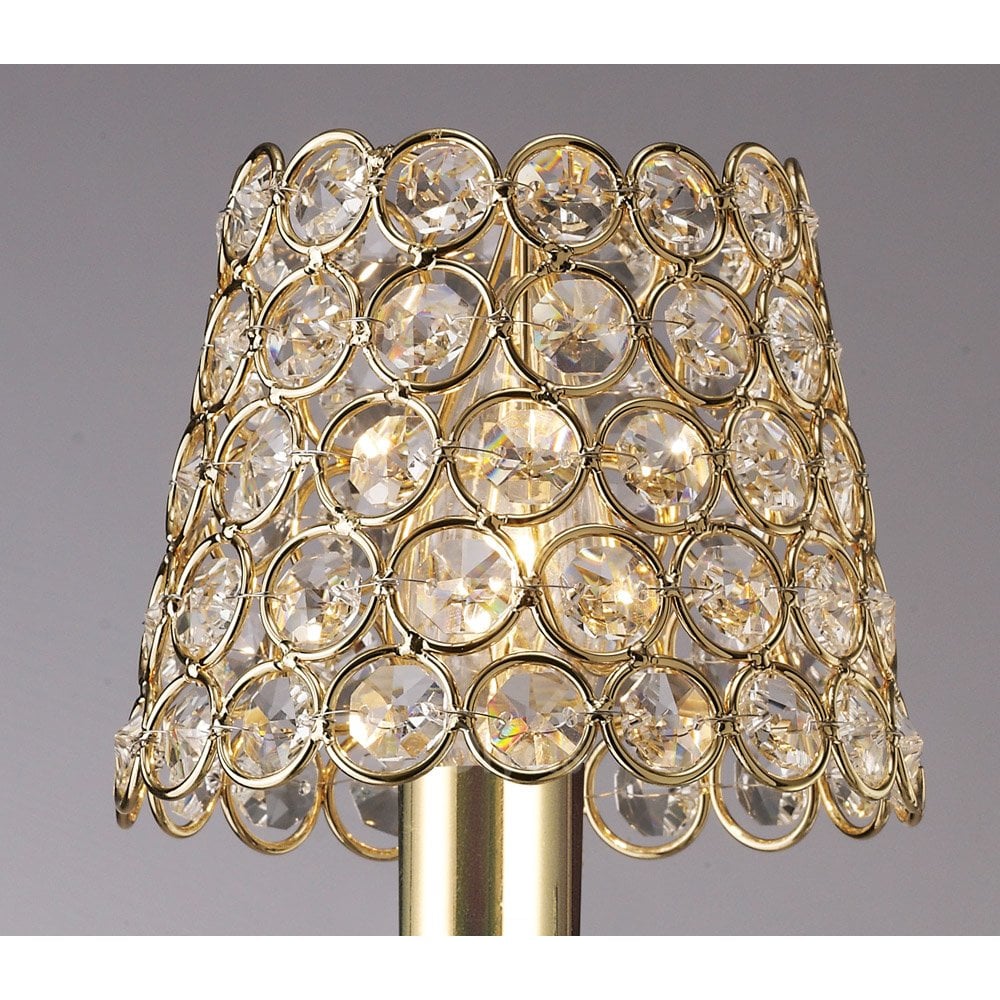 French Gold Crystal Ring Clip-On Shade