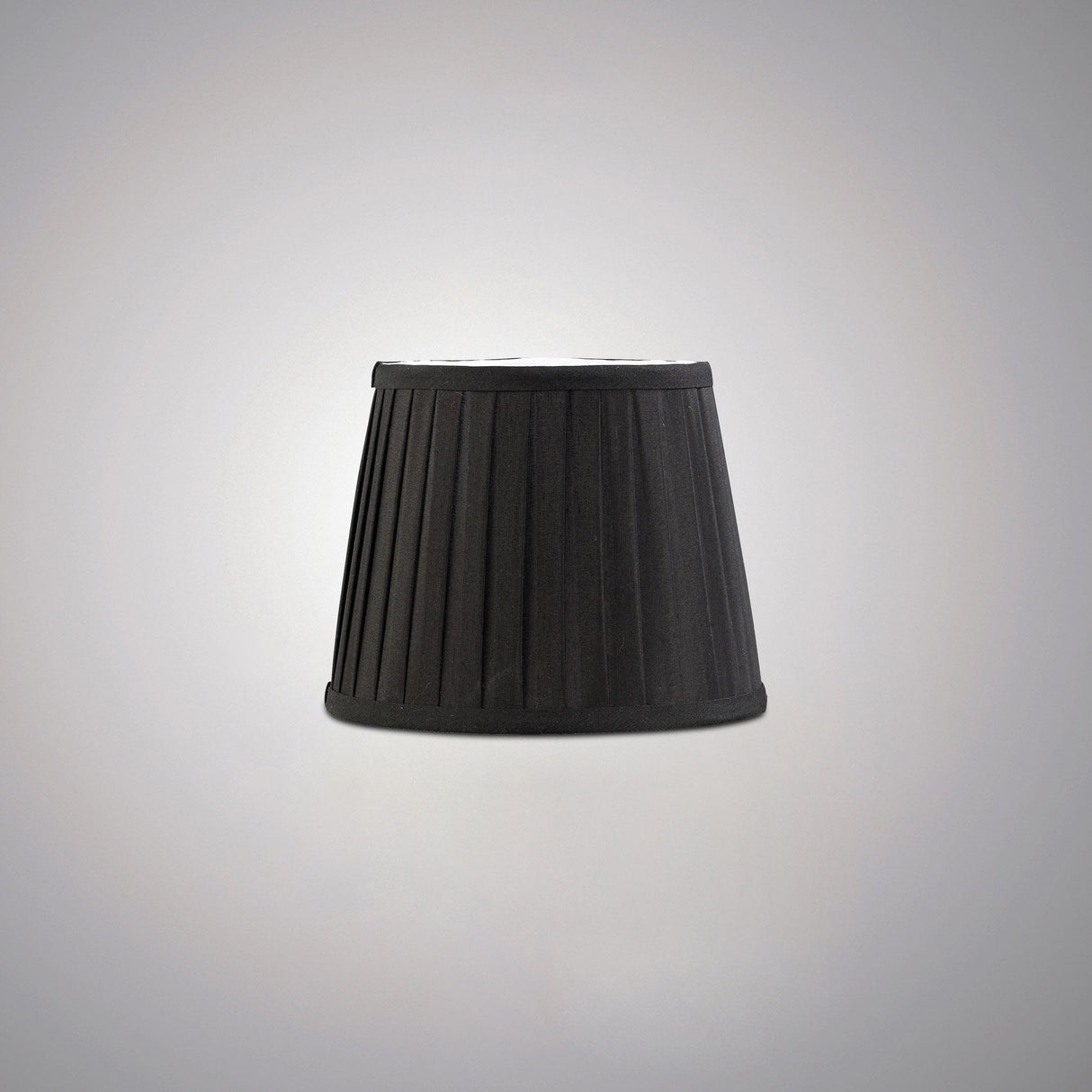 Stella Black Round Pleated Fabric Shade 150/200mm x 163mm