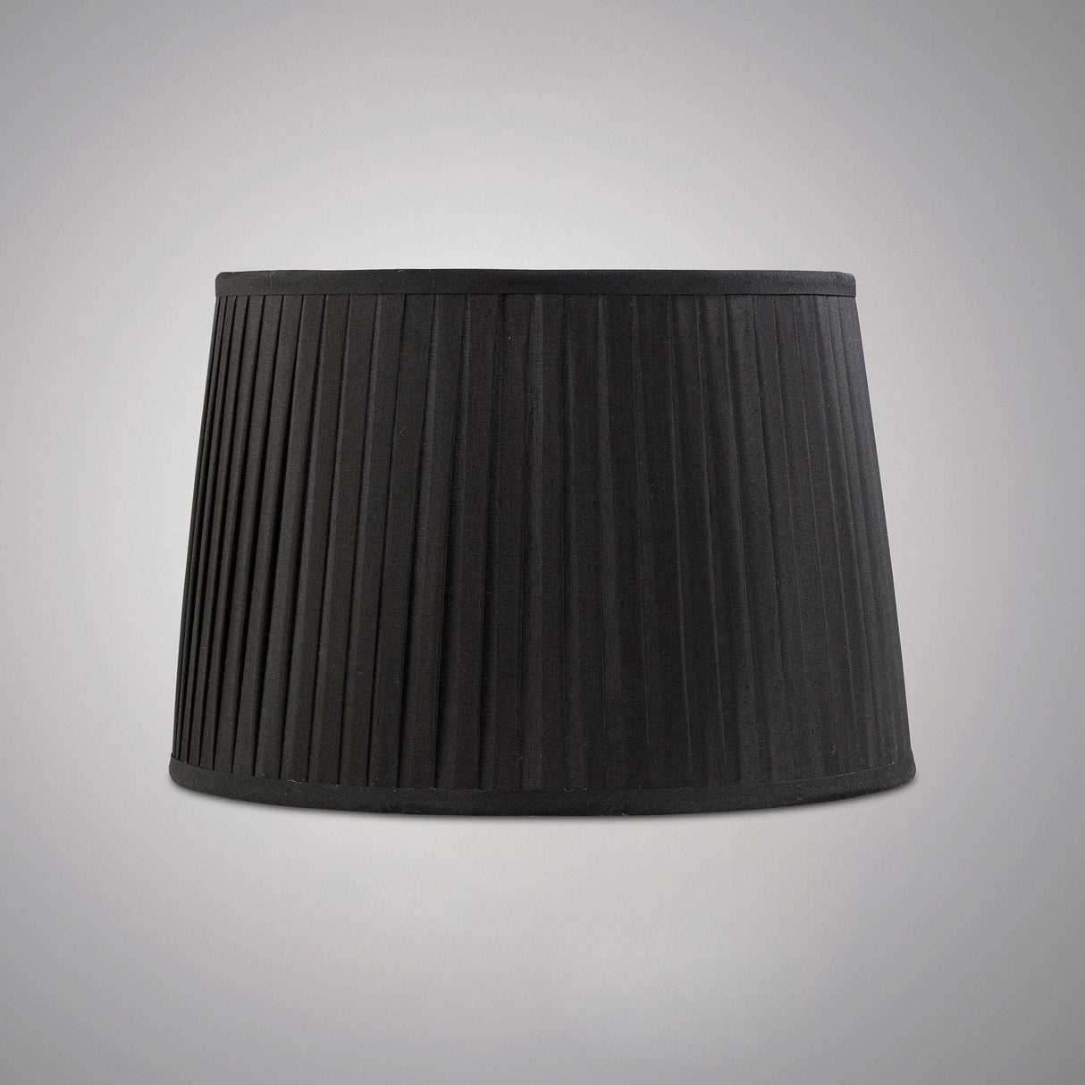 Stella Black Pleated Round Fabric Shade 300/350mm x 250mm