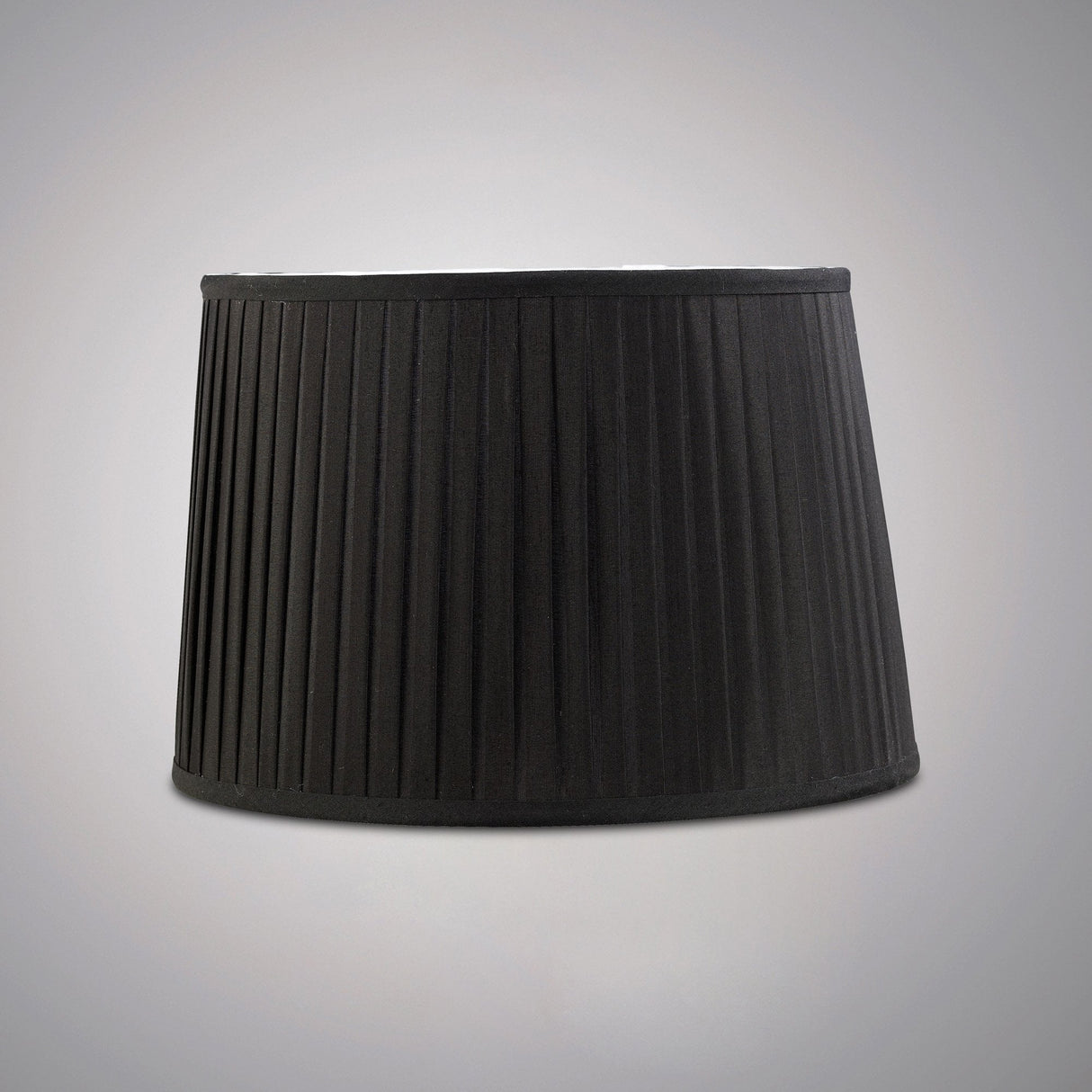 Stella Black Round Pleated Fabric Lamp Shade 350/400mm x 263mm