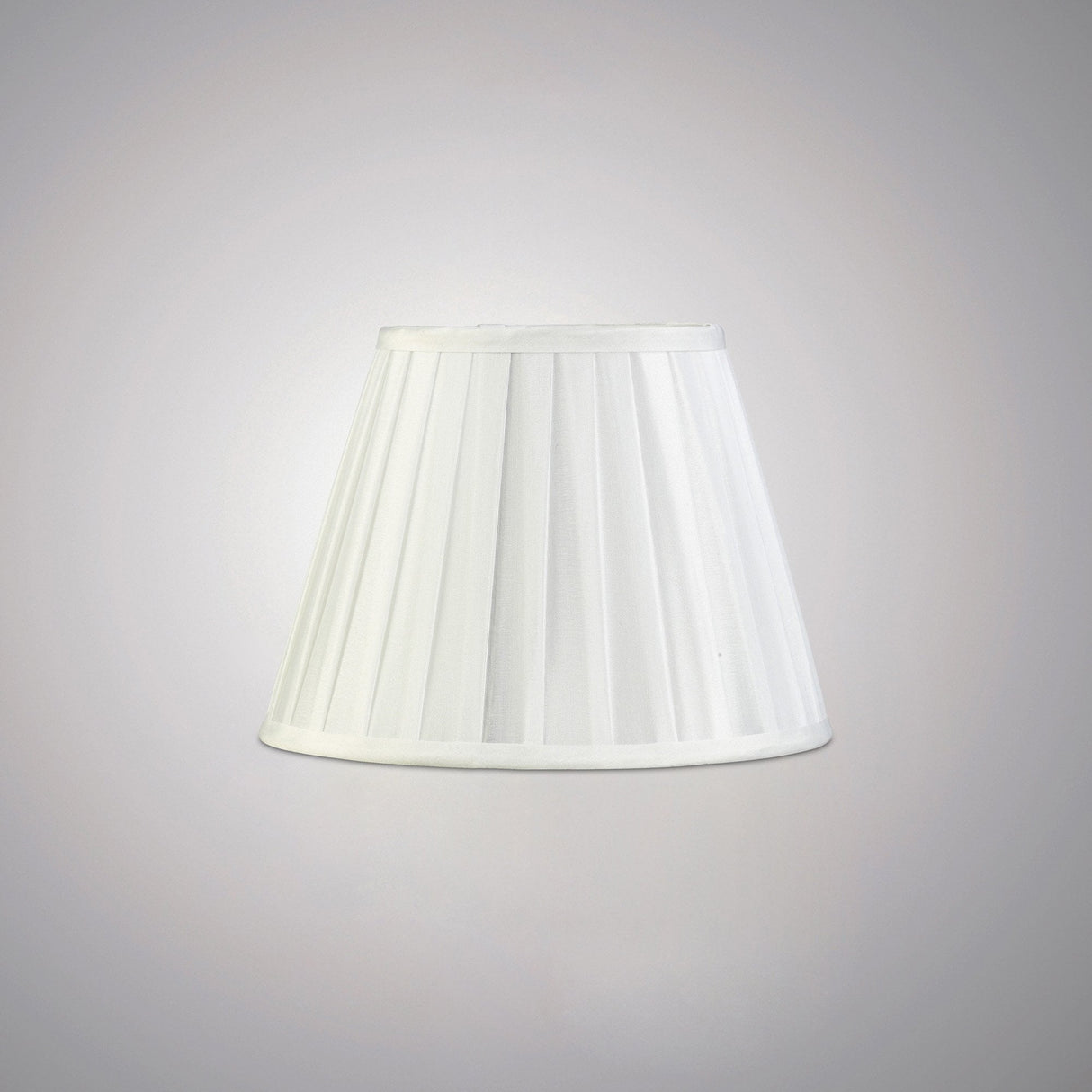 Elegant White Stella Pleated Round Lampshade 150/250mm - Diyas Design