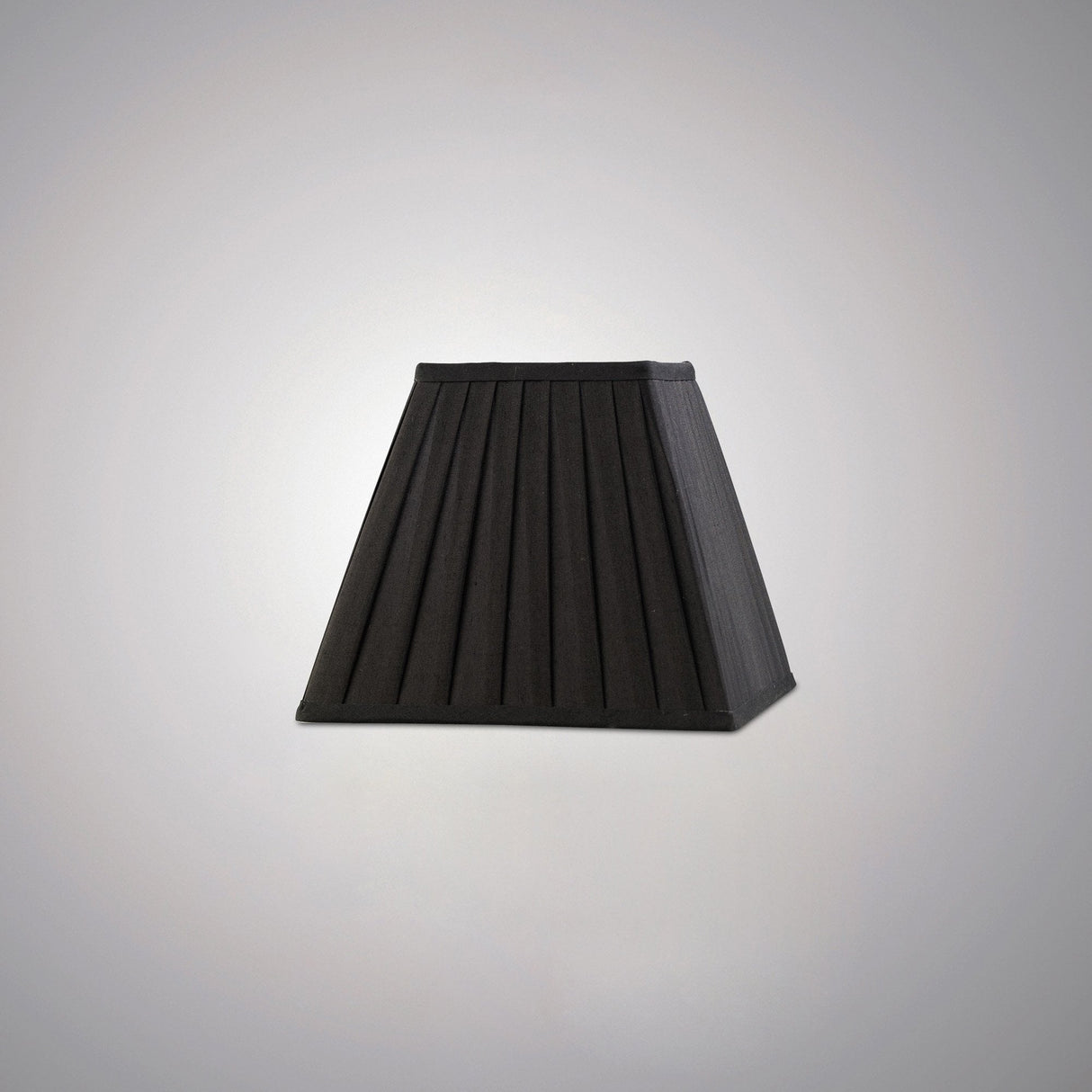 Leela Elegance: Black Square Pleated Fabric Shade 100/200mm x 156mm