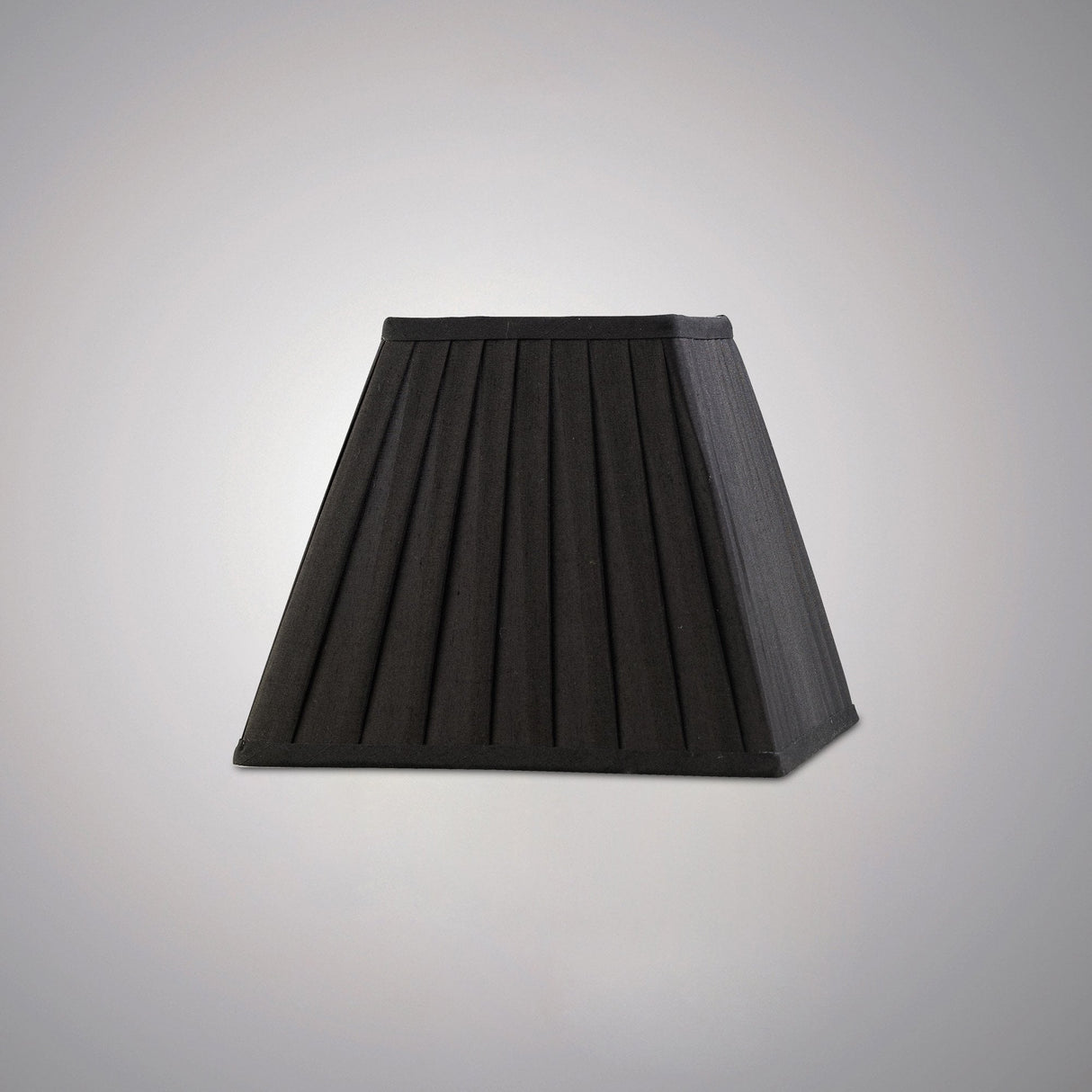Leela Black Square Pleated Fabric Lampshade 138/250mm x 206mm