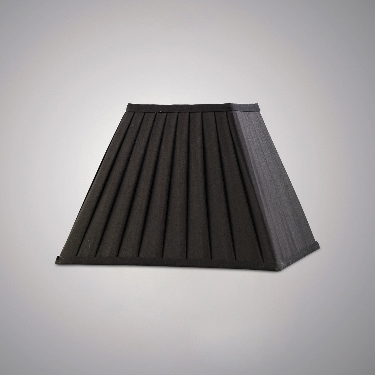 Leela Black Pleated Square Fabric Shade (Max 100W LED/CFL/Halogen), 150/300mm x 225mm