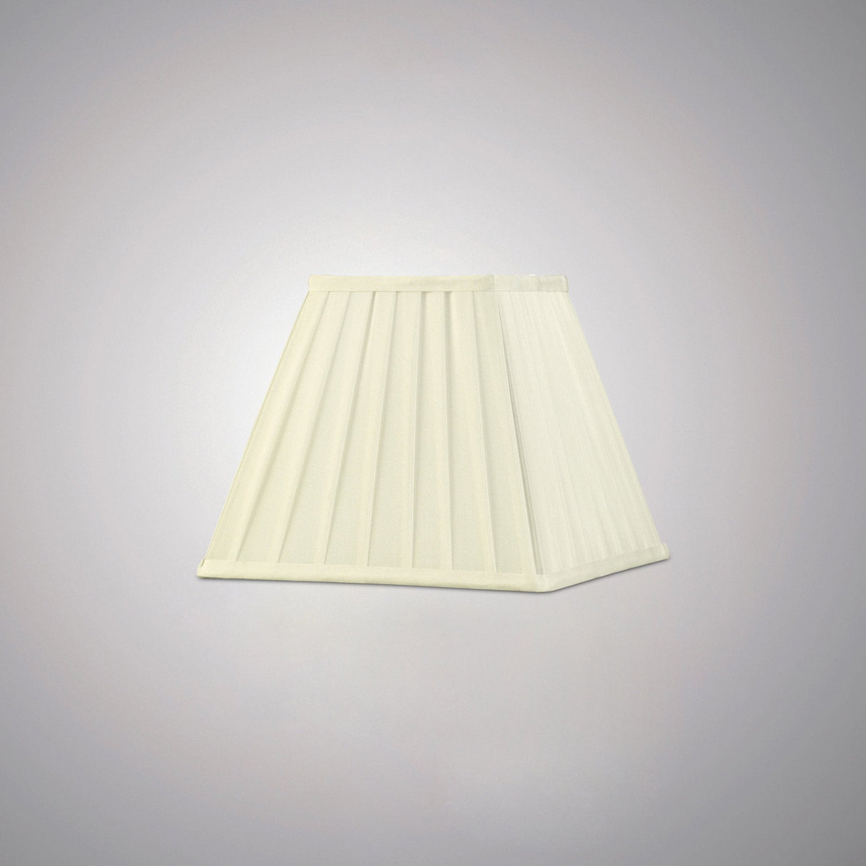 Ivory Pleated Square Fabric Lamp Shade - Leela Collection 138/250mm x 206mm
