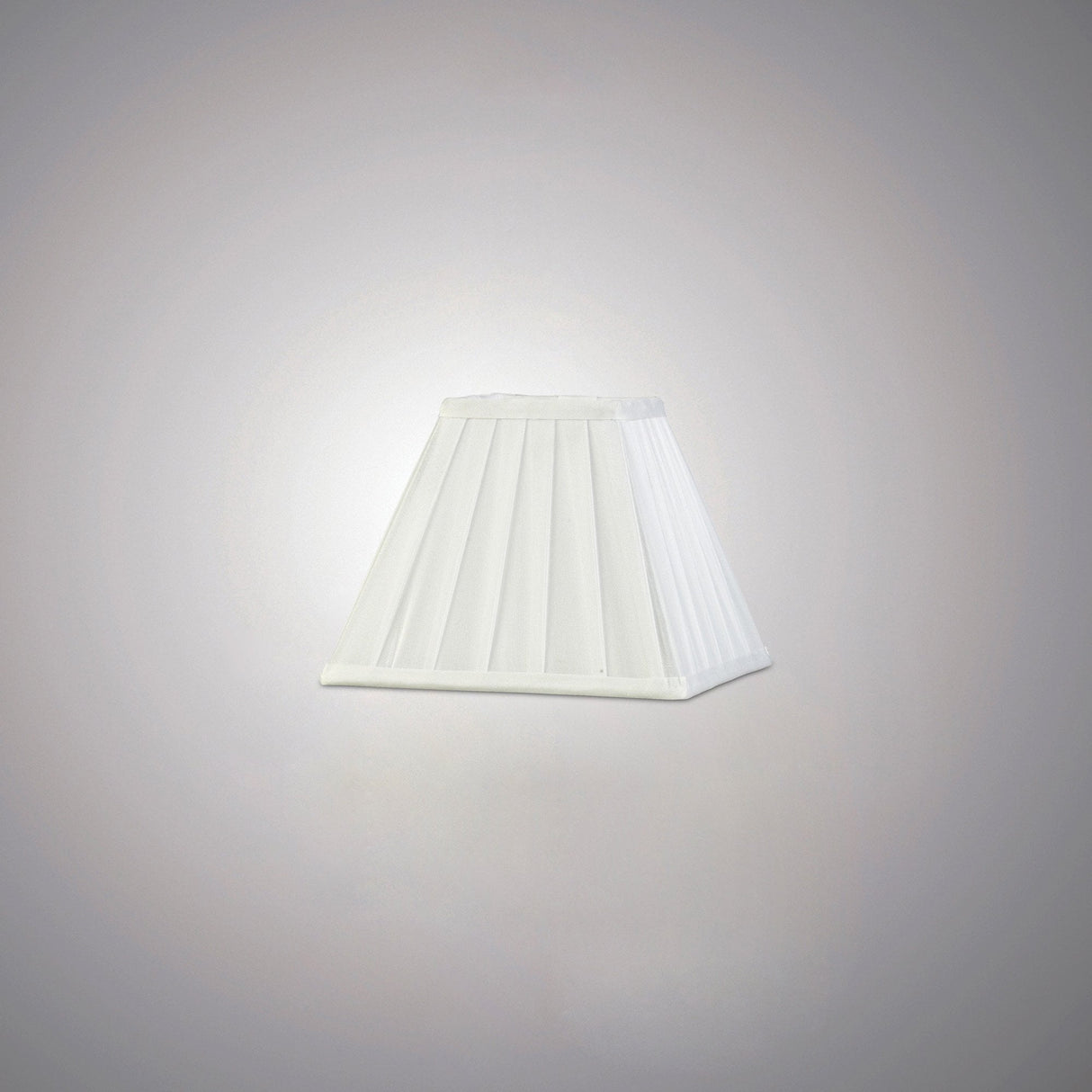 Leela Square Pleated White Fabric Shade 100/200mm x 156mm