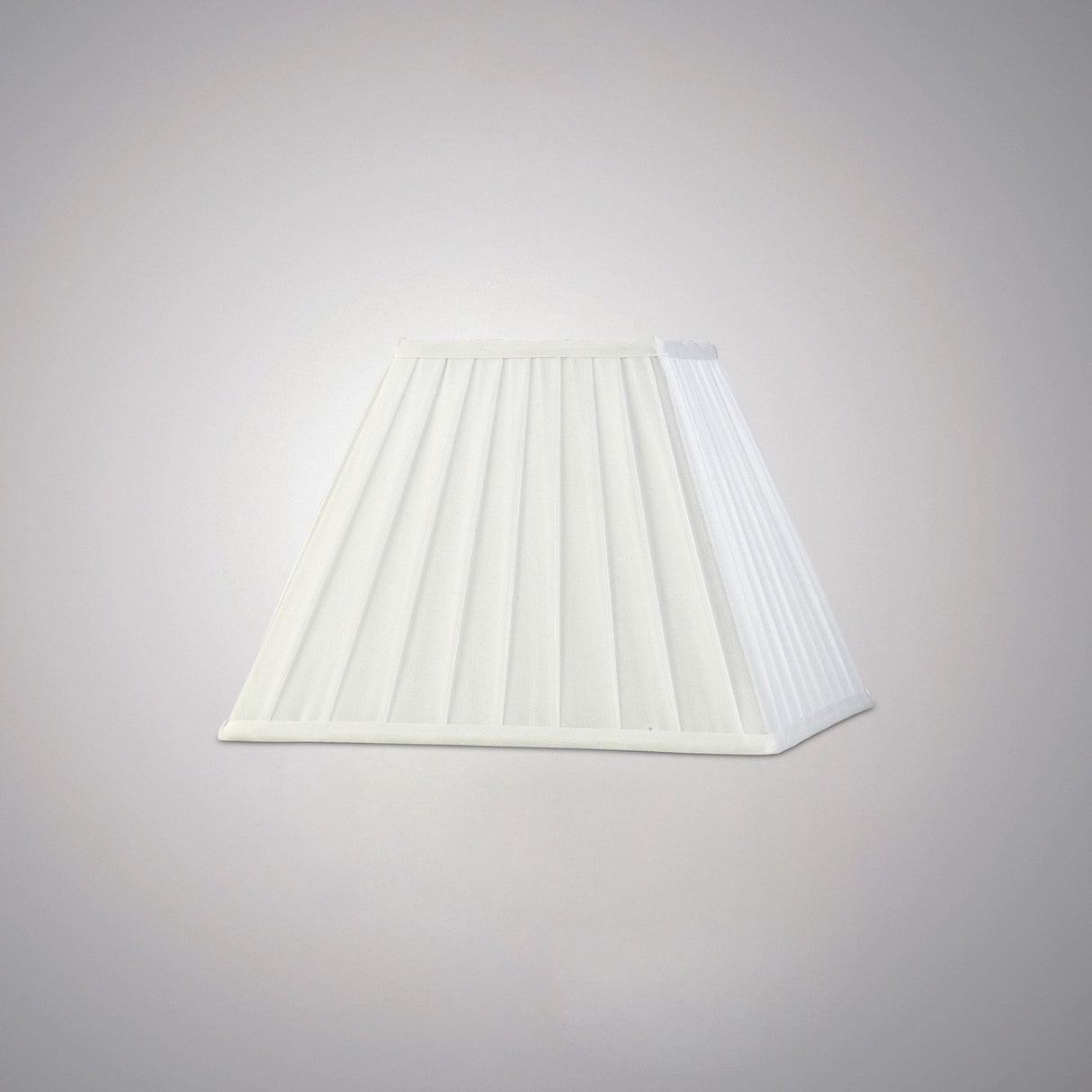 Leela White Pleated Fabric Lampshade 150/300mm x 225mm - Square Design