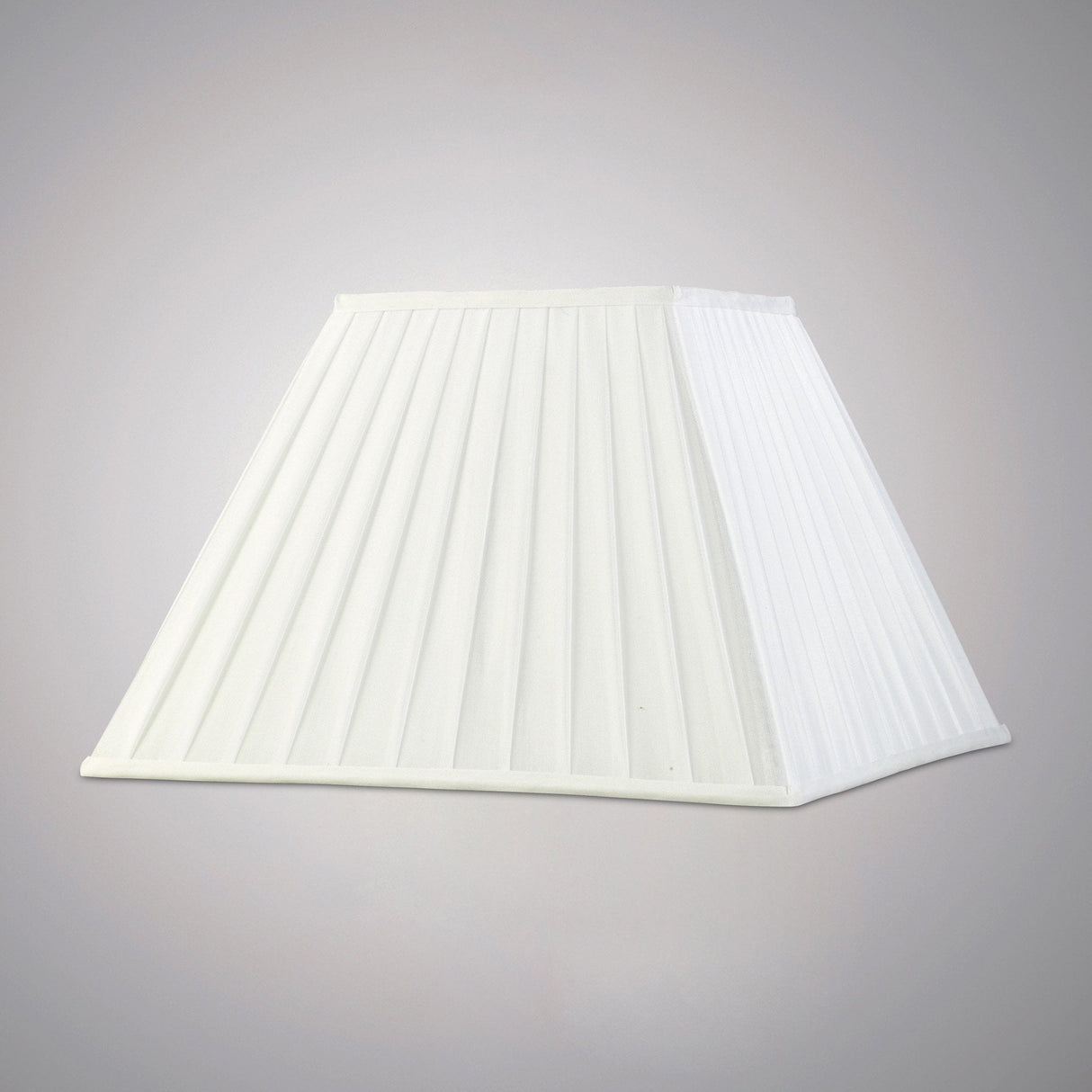 Leela White Square Pleated Fabric Shade 200/400mm x 275mm by Diyas Design Team