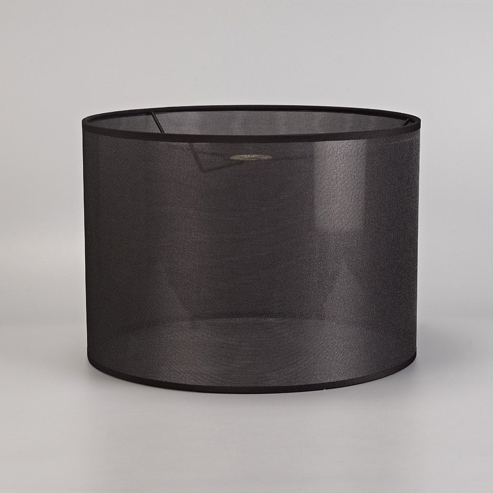 Curino Medium Black Sheer Weave Cylindrical Fabric Shade 300mm x 220mm