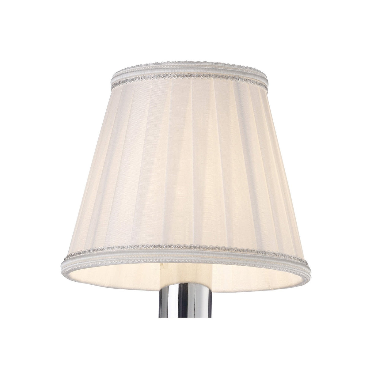White Willow Clip-On Light Shade with Crystal Accents 80/130mm x 110mm