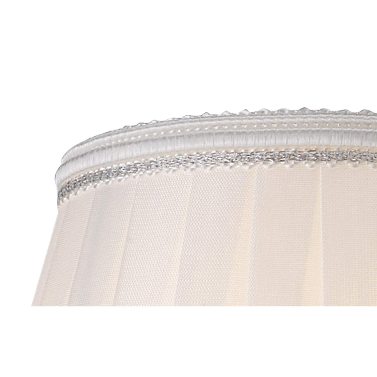 White Willow Clip-On Light Shade with Crystal Accents 80/130mm x 110mm