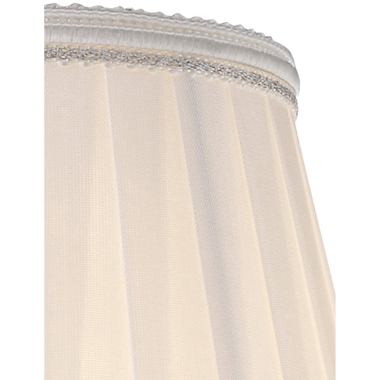 White Willow Clip-On Light Shade with Crystal Accents 80/130mm x 110mm