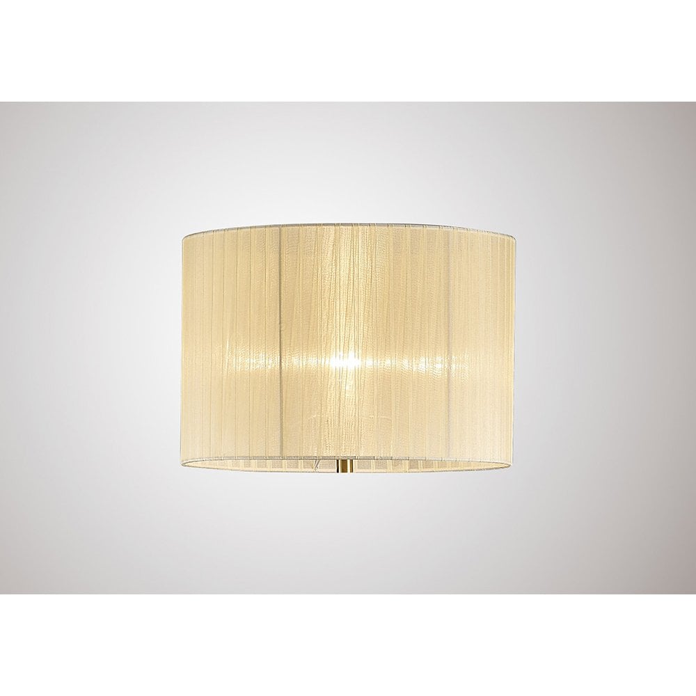 Florence Cream Organza Round Shade - 380mm x 260mm for Floor Lamps