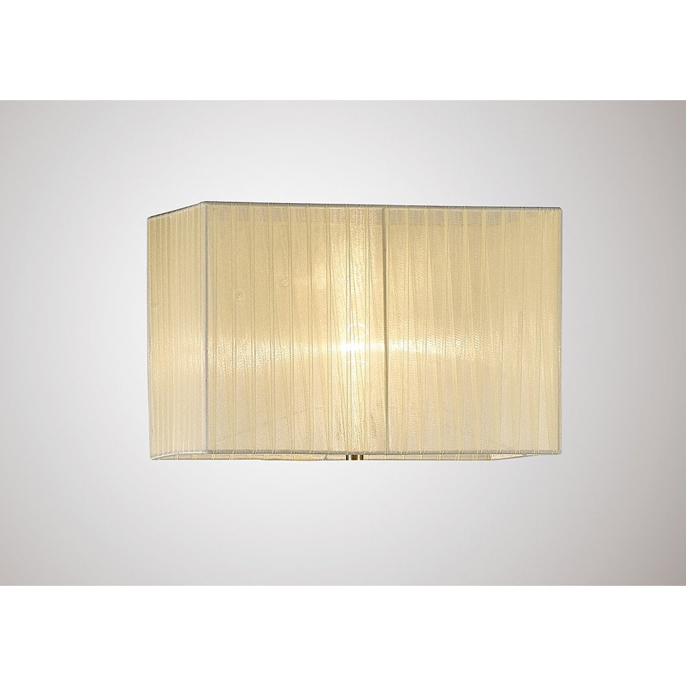 Florence Cream Rectangle Organza Lamp Shade, 400x210x260mm, for Floor Lamps