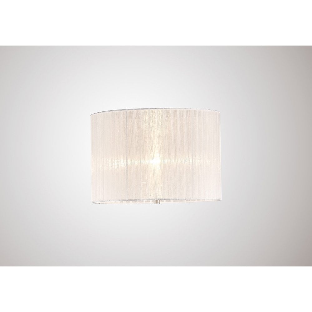 Florence Collection White Organza Table Lamp Shade - 360mm x 230mm
