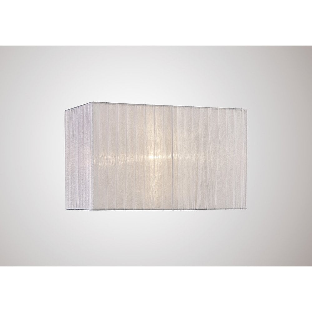Florence White Organza Rectangular Shade for Table Lamp, 380x190x230mm