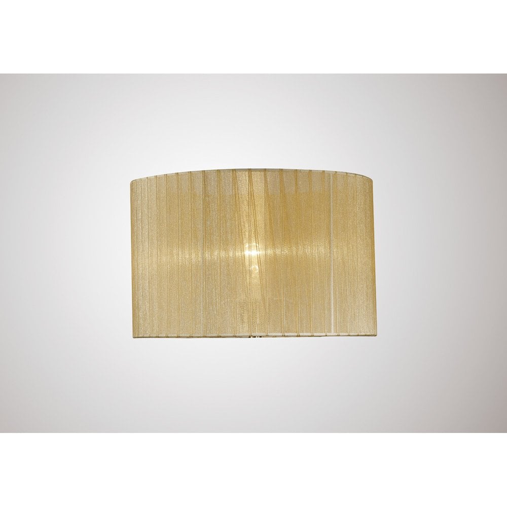 Florence Round Organza Shade in Soft Bronze, 360mm x 230mm - Perfect for Table Lamps