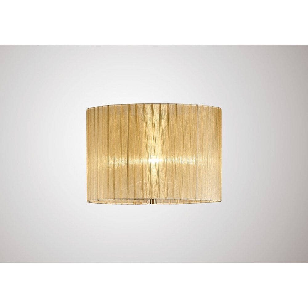 Elegant Florence Organza Shade in Soft Bronze for Floor Lamps, 380mm x 260mm