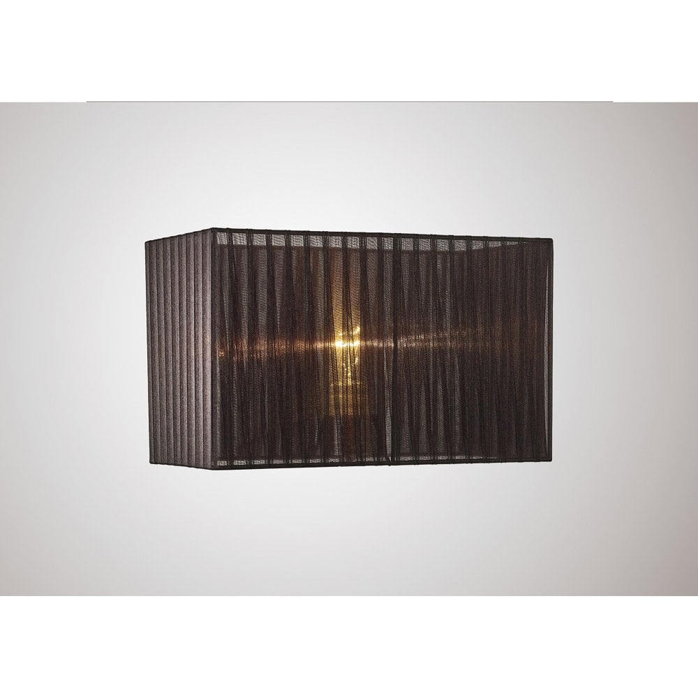 Elegant Black Organza Table Lamp Shade - Florence Collection, 380x190x230mm