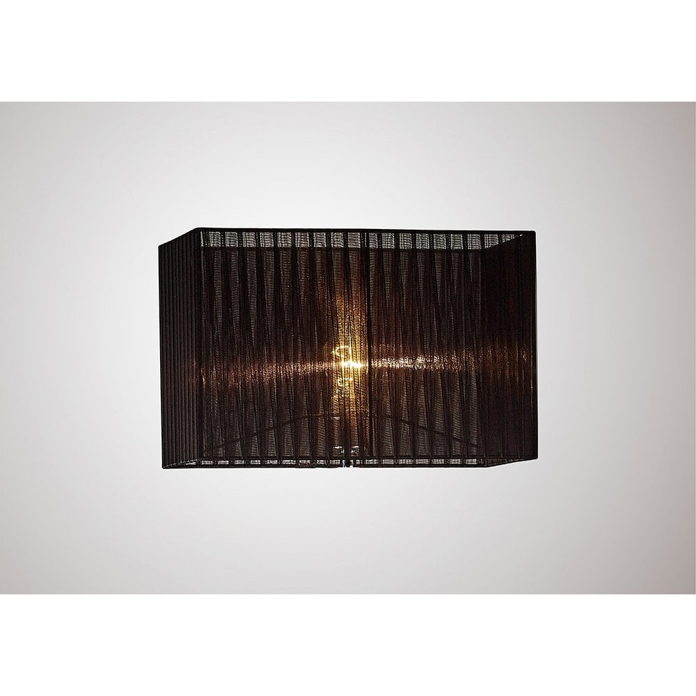 Florence Black Organza Rectangle Floor Lamp Shade, 400x210x260mm