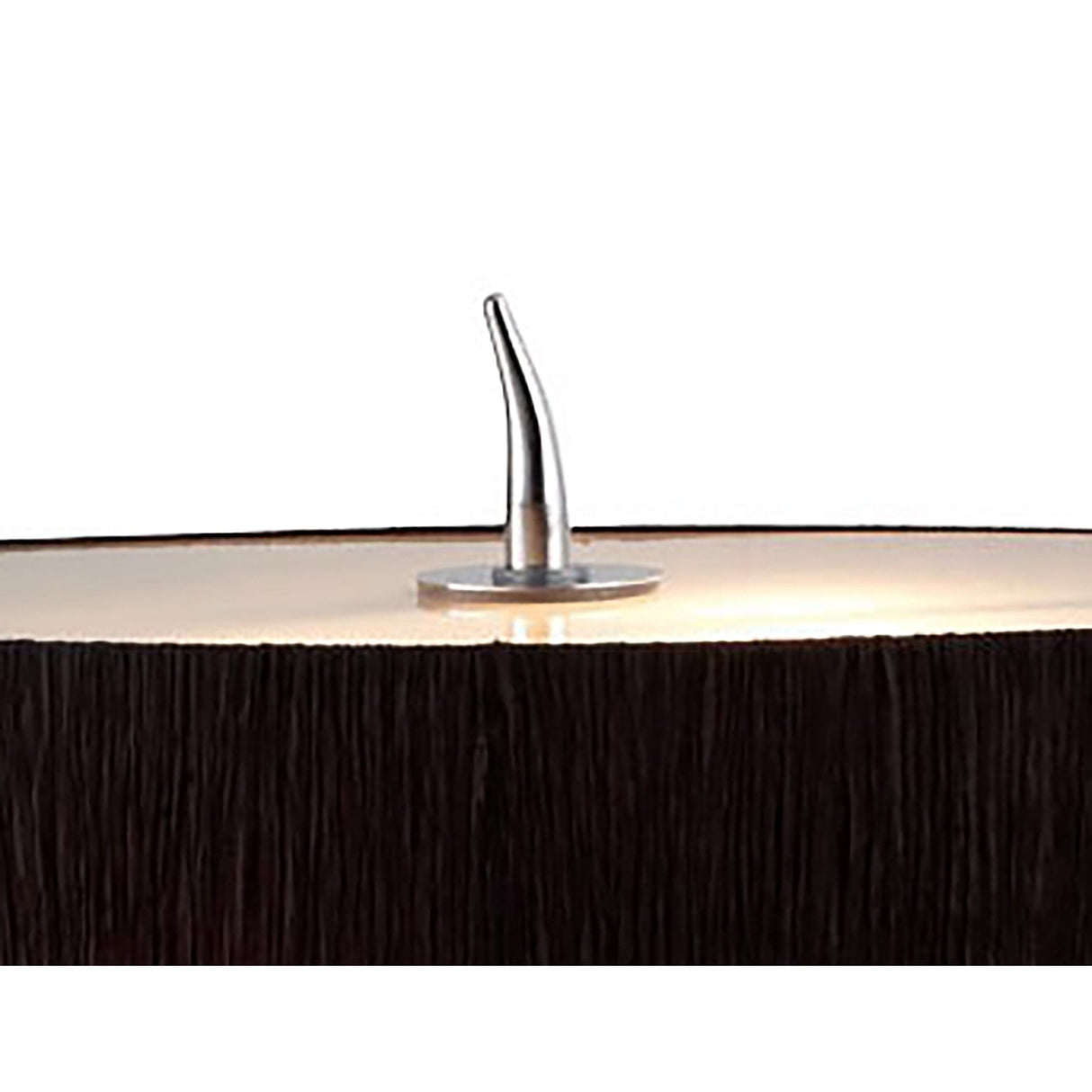 Eve Polished Chrome Dual Light Table Lamp with Elegantly Textured Black Oval Shade