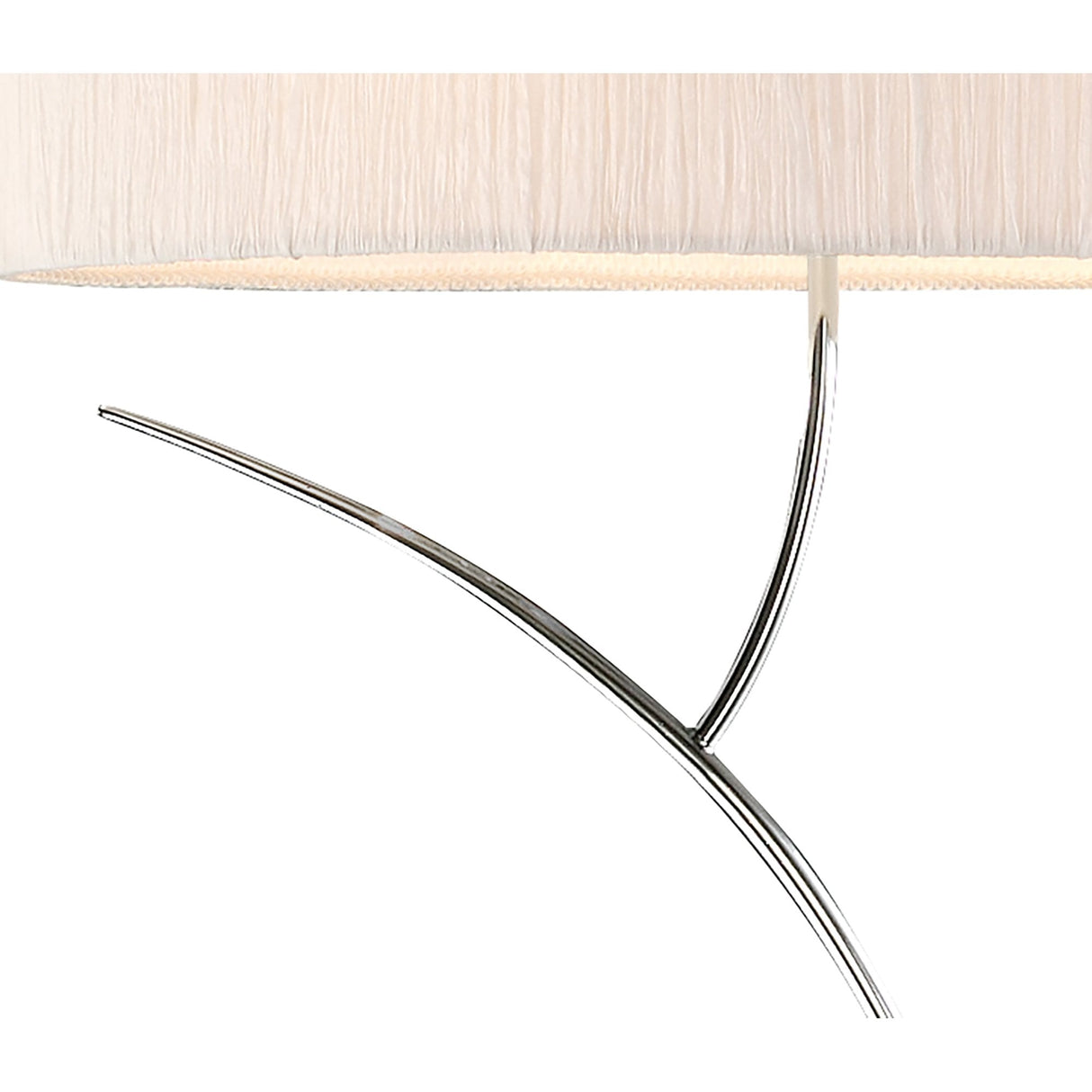 Eve Dual Light Floor Lamp with Polished Chrome and White Oval Shade