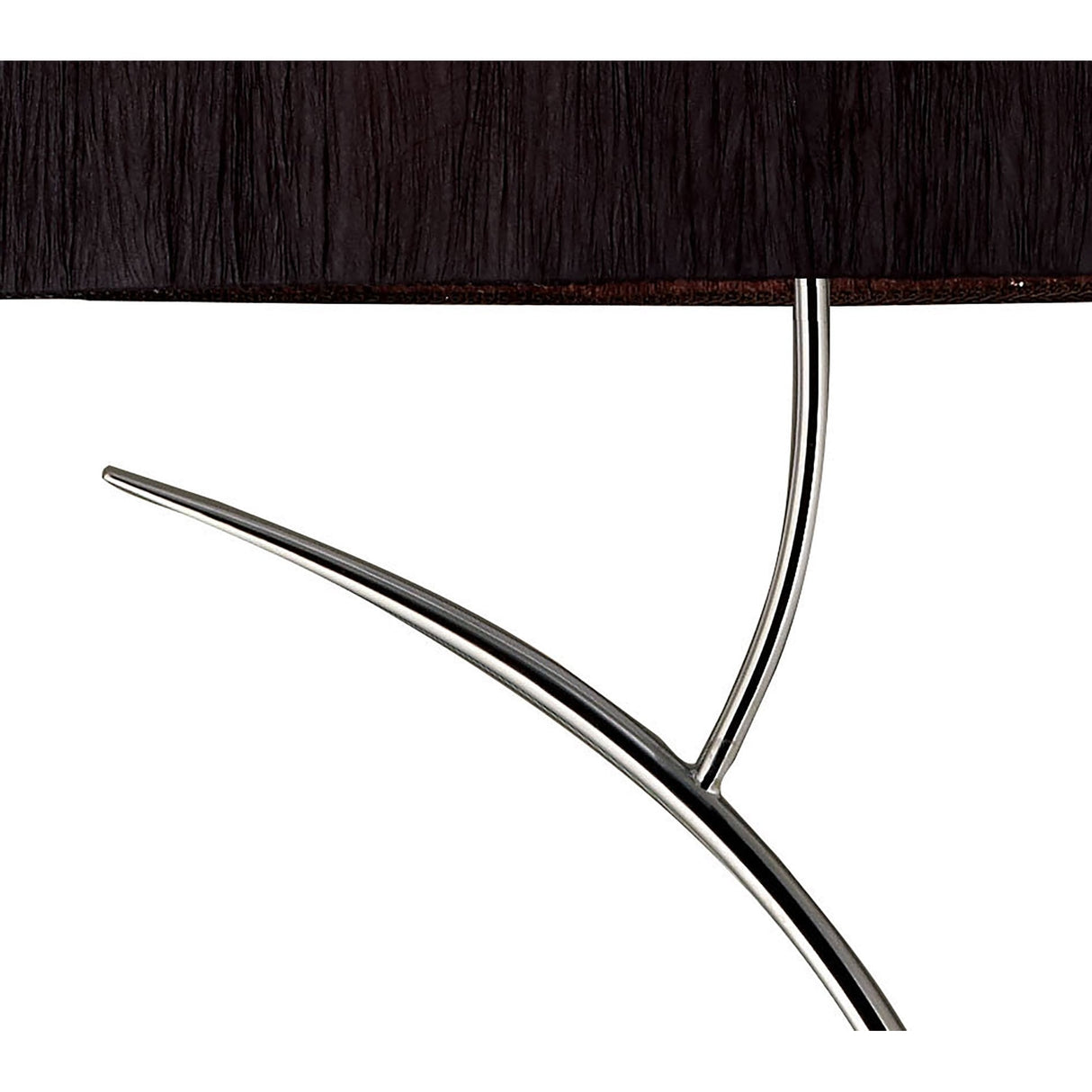Polished Chrome Eve Floor Lamp with Dual Light and Black Silky Oval Shade